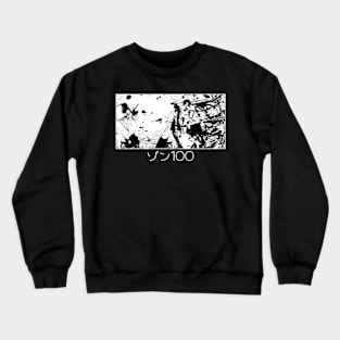 Cool Black and White Zom 100 Aesthetic Anime Opening Vector Art Bucket List of The Dead / Things I Want to do Before I Become a Colorful Zombie 2023 Crewneck Sweatshirt